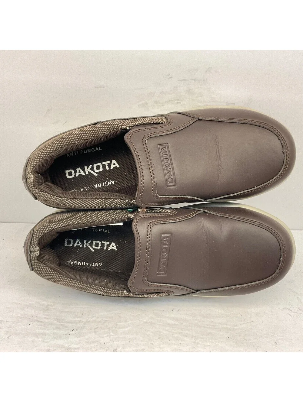 DAKOTA Men's Slip-On Street Sport STSP Safety Work Shoes 3819 Brown Leather 7M